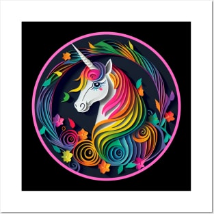 Paperdesign Art Of A Cute Unicorn 1 Posters and Art